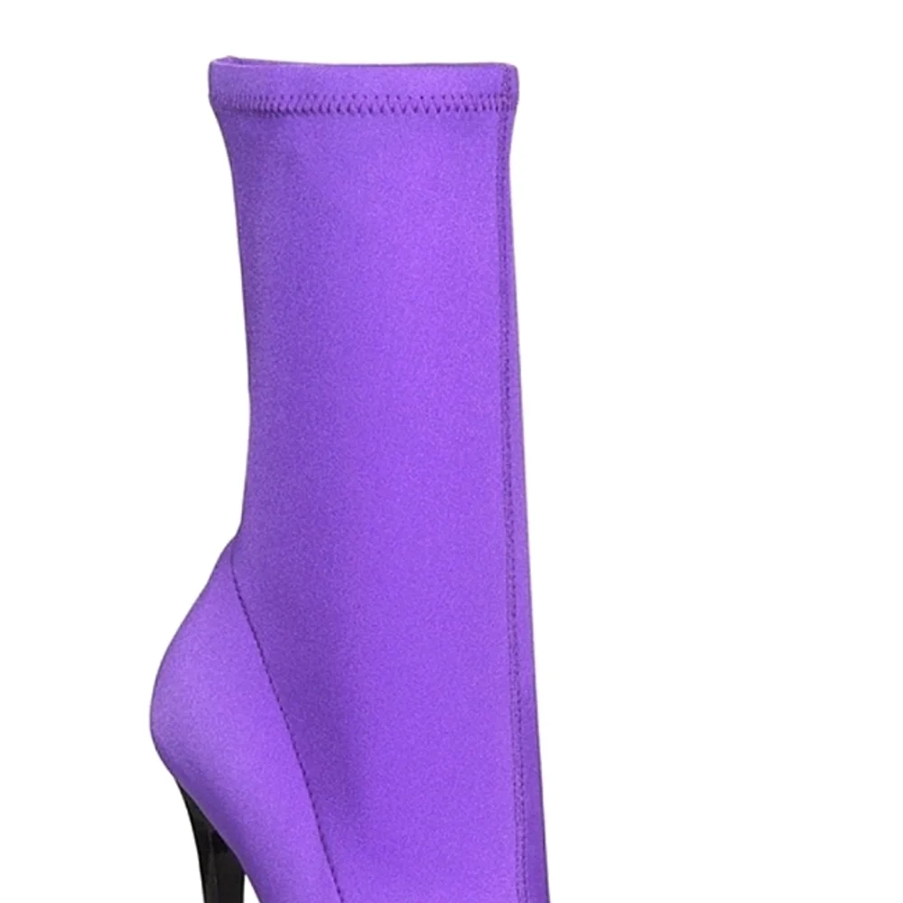 Call It Spring Hailassi Pull-On Ankle Sock Booties w/Stiletto Heel Size 8 - Picture 2 of 4